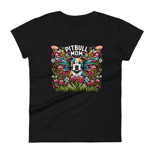 Pitbull Mom - Ethereal Nature Celebration Women's T-Shirt - Pittie Choy